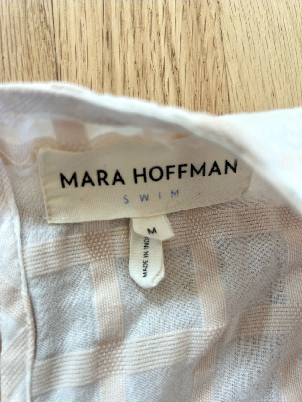 MARA HOFFMAN whitney jumpsuit white sands windowpane vacation resort size M - Picture 8 of 15